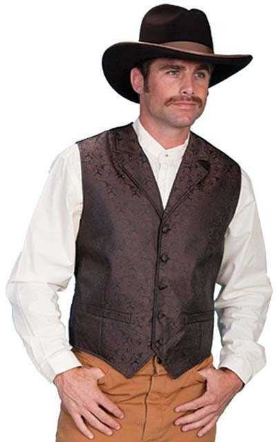Brown Paisley Vest - The Stagecoach West