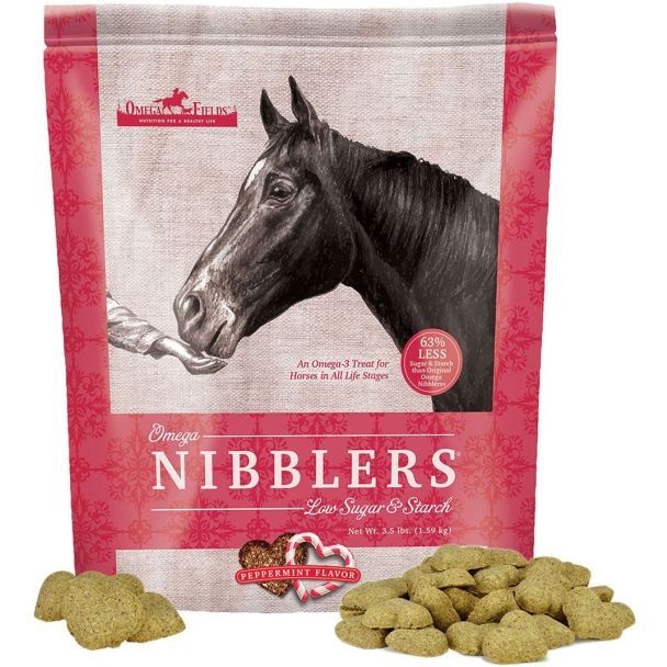 Omega Nibblers Low Starch and Sugar Treats Peppermint Flavor 3.5 lb