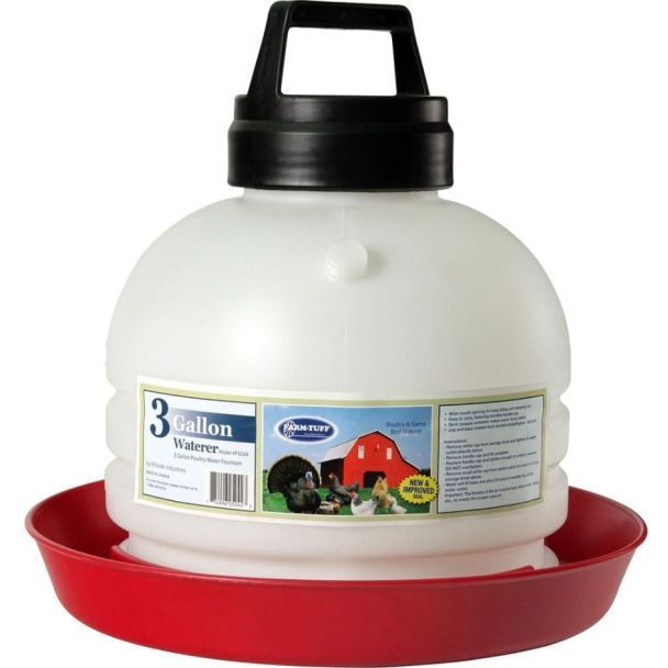 Farm-Tuff Fill Poultry &amp; Game Bird Fountain - 3 Gallons