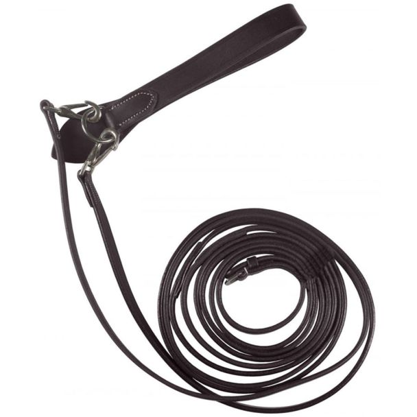 Horze Leather Draw Reins - Dark Brown