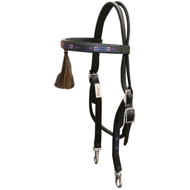 Browband Headstall with Horse Hair Tassels