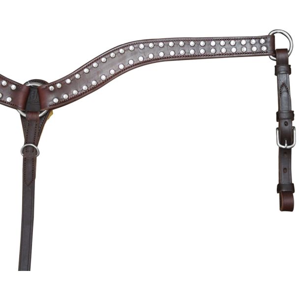 Contoured Breast Collar With Clear Stones