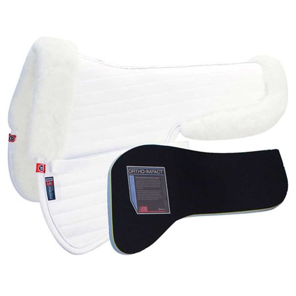 T3 Matrix Ergonomic Half Pad with CoolBack and Ortho Impact Protection - White