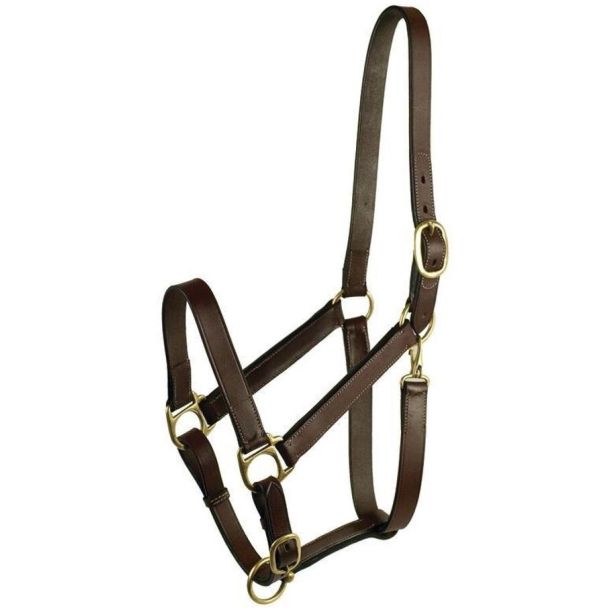 Gatsby Leather Adjustable Turnout Halter With Snap - Weanling