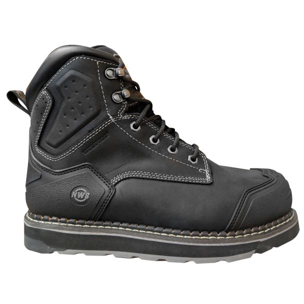 Men's Akron 6" Nano Toe Waterproof Work Boot - Black