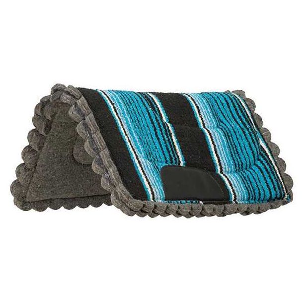 Pony Felt Lined Navajo Saddle Pad, Blue