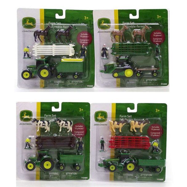 TOMY John Deere Farm Toy Set Assorted 10 pc