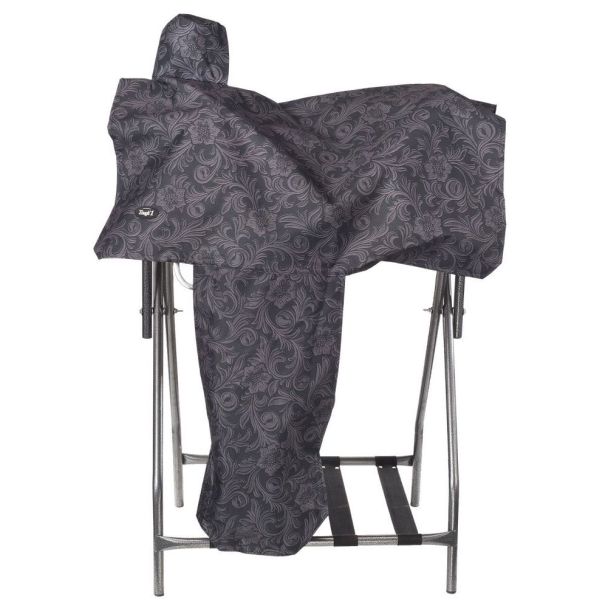 Tough1 Western Total Saddle Cover - Black Tooled