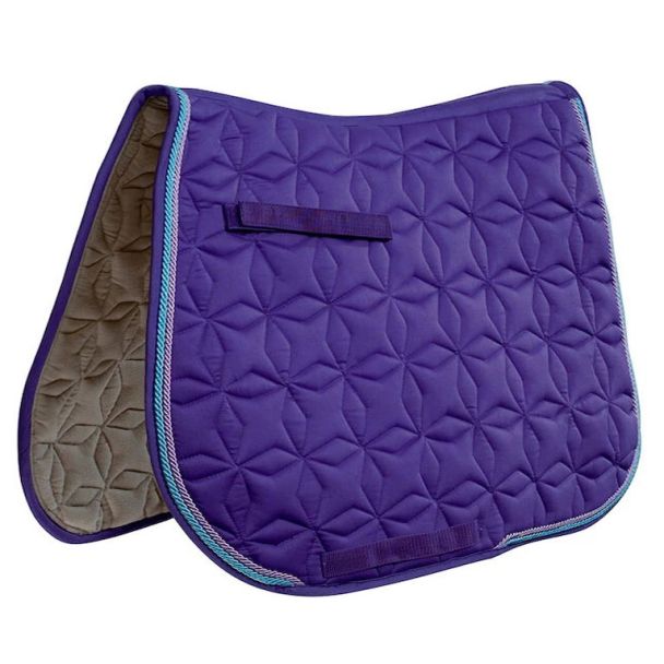 Ecole Star Quilt Close Contact Saddle Pad Purple/Blue/Lavender