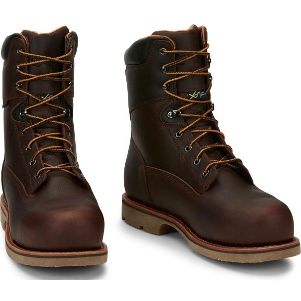 Chippewa Men's Serious Plus 8" Waterproof Comp Toe Met Guard Puncture Resisting Boot