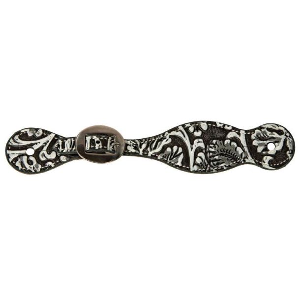 Professional's Choice Women's Black &amp; White Paisley Spur Strap