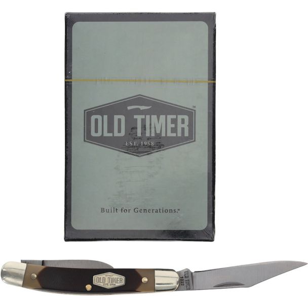 Schrade Old Timer Folder Pocket Knife/Deck Of Cards Combo
