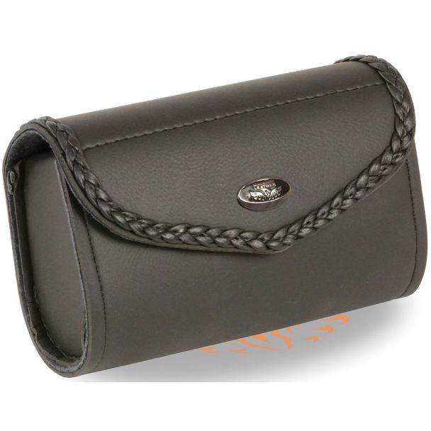 Small PVC Braided Windshield Bag w/ Velcro Closure