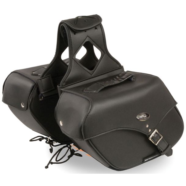 Medium Zip-Off Single Strap PVC Throw Over Saddle Bag