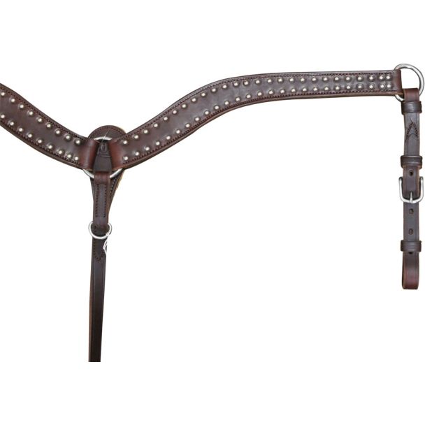 Premium Breast Collar With Spots -Brown-Large Horse / Gypsy