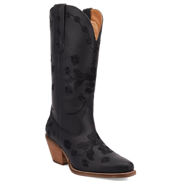Dingo Ladies Love Bug Leather Western Boot - Black