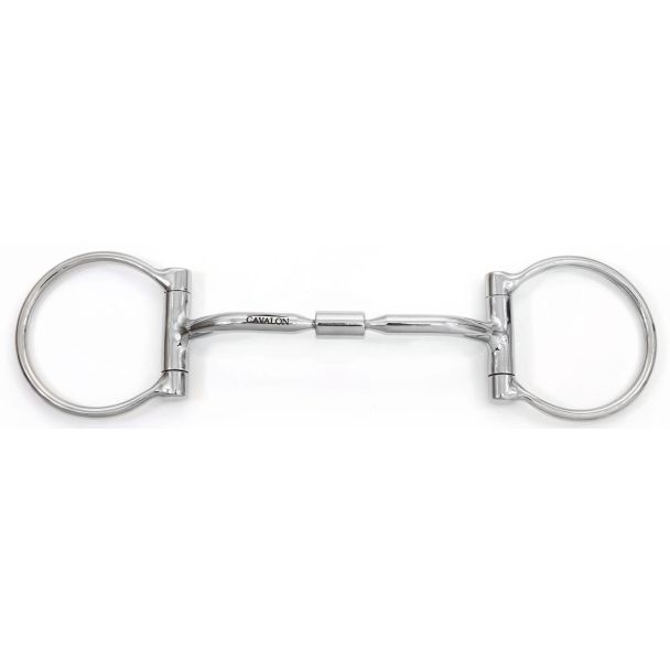 Western D-Ring Barrel Snaffle Bit with Copper Inlays