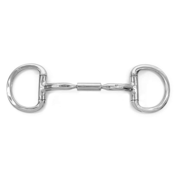 Western Flat Eggbutt Ring Wide Barrel Snaffle Bit with Copper Inlays