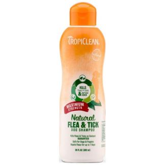 Natural Flea &amp; Tick Dog Shampoo Max Strength 20oz