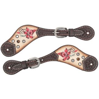 Circle Y Fire Lily Spur Straps
