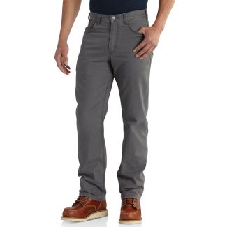 Men's 5-Pocket Pant - Relaxed Fit - Rugged Flex - Canvas - Gravel