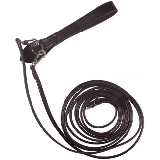 Horze Leather Draw Reins - Dark Brown