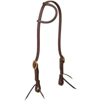 Working Cowboy Sliding Ear Headstall, 5/8", Solid Brass