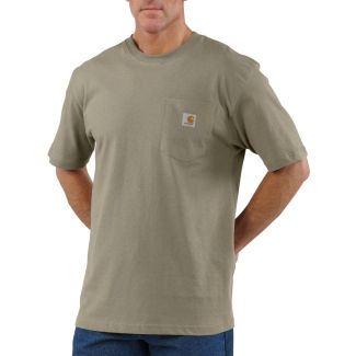 Loose Fit Heavyweight Short-Sleeve Pocket T-Shirt - Big &amp; Tall - Desert