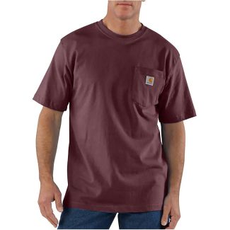 Loose Fit Heavyweight Short-Sleeve Pocket T-Shirt - Port