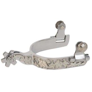 Ladies' Spur with German Silver Floral Trim