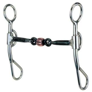 Argentine 3/8” Smooth Dogbone Snaffle with Roller