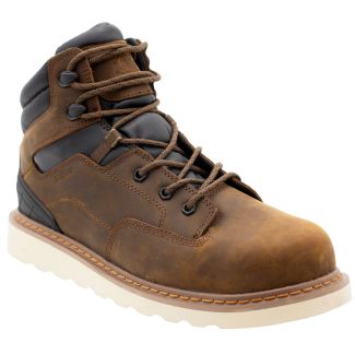 Men's Garner Wedge 6" Soft Toe Waterproof Work Boot - Brown