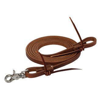 Weaver ProTack Heavy Harness Roper Rein, Scissor Snap, Water Loop with Tie Laces - 1/2"