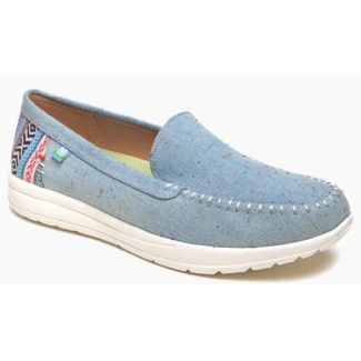 Minnetonka Women's Discover Shoes - Light Denim Fleck