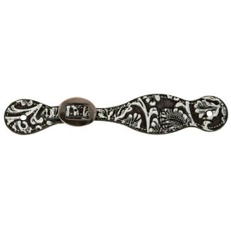 Professional's Choice Women's Black &amp; White Paisley Spur Strap