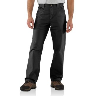 Men's Utility Work Pant - Loose Fit - Canvas - Black