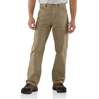 Men's Utility Work Pant - Loose Fit - Canvas - Dark Khaki