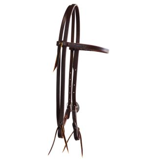 LR Horsemanship 5/8" Single SS Buckle Browband Headstall (Dark Oil)