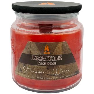 Krackle Candle - Strawberry Wine Jar Candle