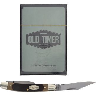 Schrade Old Timer Folder Pocket Knife/Deck Of Cards Combo