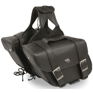 Medium Zip-Off PVC Slanted Throw Over Saddle Bag 12"