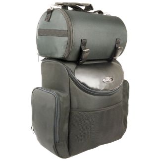 Large Nylon Two Piece Sissy Bar Bag w/ Map Pocket
