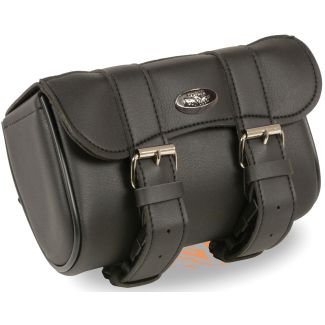 Small Curved Flap PVC Windshield/Tool Motorcycle Bag w/ Quick Release