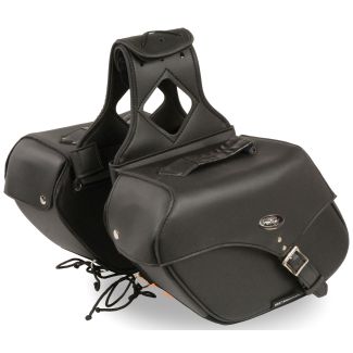 Medium Zip-Off Single Strap PVC Throw Over Saddle Bag