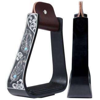 Professional's Choice Turquoise Feather Stirrups&nbsp;