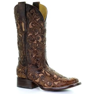 Corral Boots Ladies Ornate Brown Boot&nbsp;