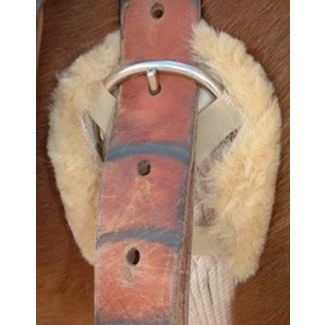 Merino Sheepskin Cinch Ring Buckle or Billet Pads Comfort for Horse Girths - One Pair