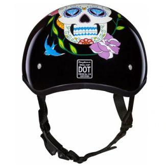 Daytona Helmets D6-DS ‘Skull Cap’ Diamond Skull Half Face Helmet