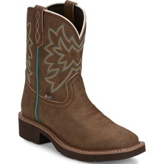 Ladies Justin Sunny 8" Western Boot - Chocolate