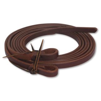 Ranch Heavy Oil Harness Leather Split Reins - 3/4"